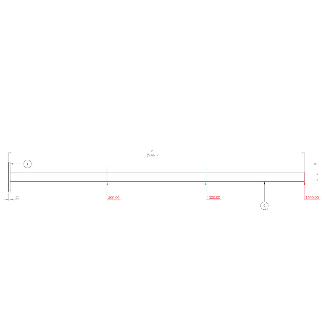 RIK-B50-BG10H Dimensions SHS